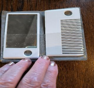 Ensemble peigne miroir vintage 